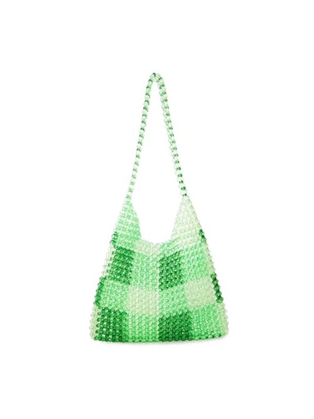 Acrylic Beaded Transparent Shoulder Bag Underarm Purse Beach Party